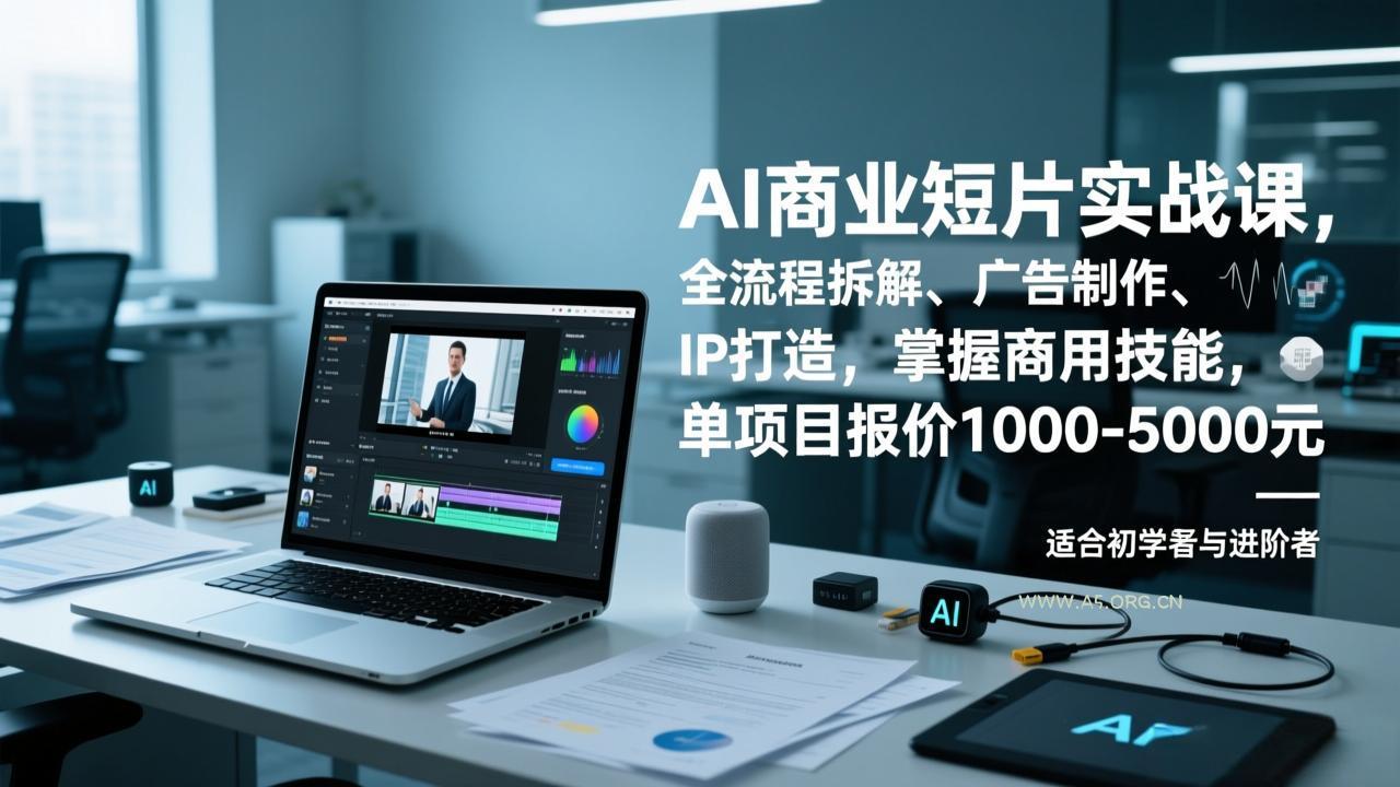 AI商业短片实战课，全流程拆解、广告制作、IP打造，掌握商用技能，单项目报价1000-5000元-小红泡
