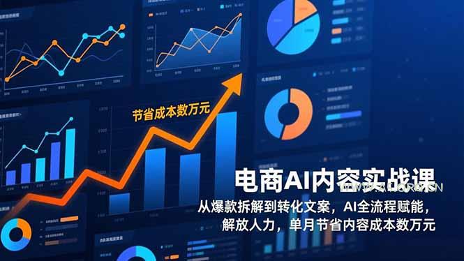电商AI内容实战课,从爆款拆解到转化文案,AI全流程赋能,解放人力,单月节省内容成本数万元-小红泡