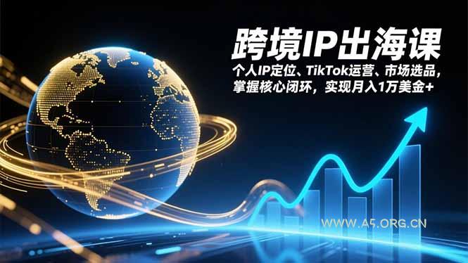 跨境IP出海课，个人IP定位、TikTok运营、市场选品，掌握核心闭环，实现月入1万美金+-小红泡