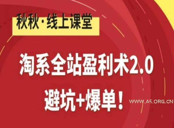 淘系全站盈利术2.0，避坑+爆单-小红泡