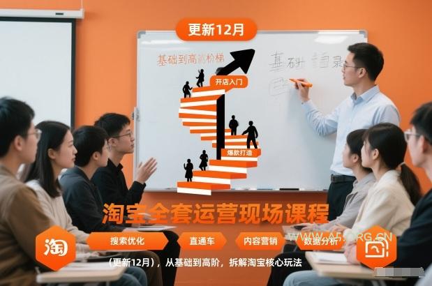 淘宝全套运营现场课程(更新26年1月)，从基础到高阶，拆解淘宝核心玩法-小红泡