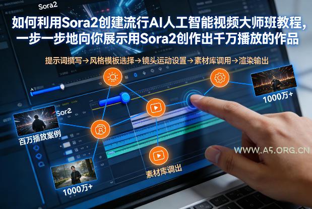 如何利用Sora2创建流行AI人工智能视频大师班，一步一步地向你展示用Sora2创作出千万播放的作品-小红泡