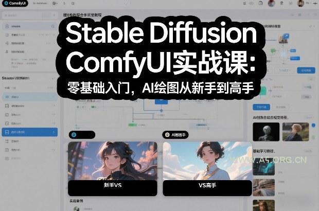 Stable Diffusion ComfyUI实战课:零基础入门,AI绘图从新手到高手-小红泡