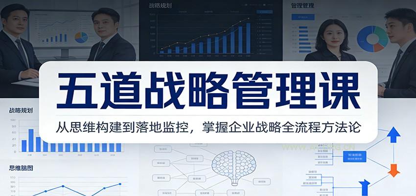五道战略管理课:从思维构建到落地监控,掌握企业战略全流程方法论-小红泡