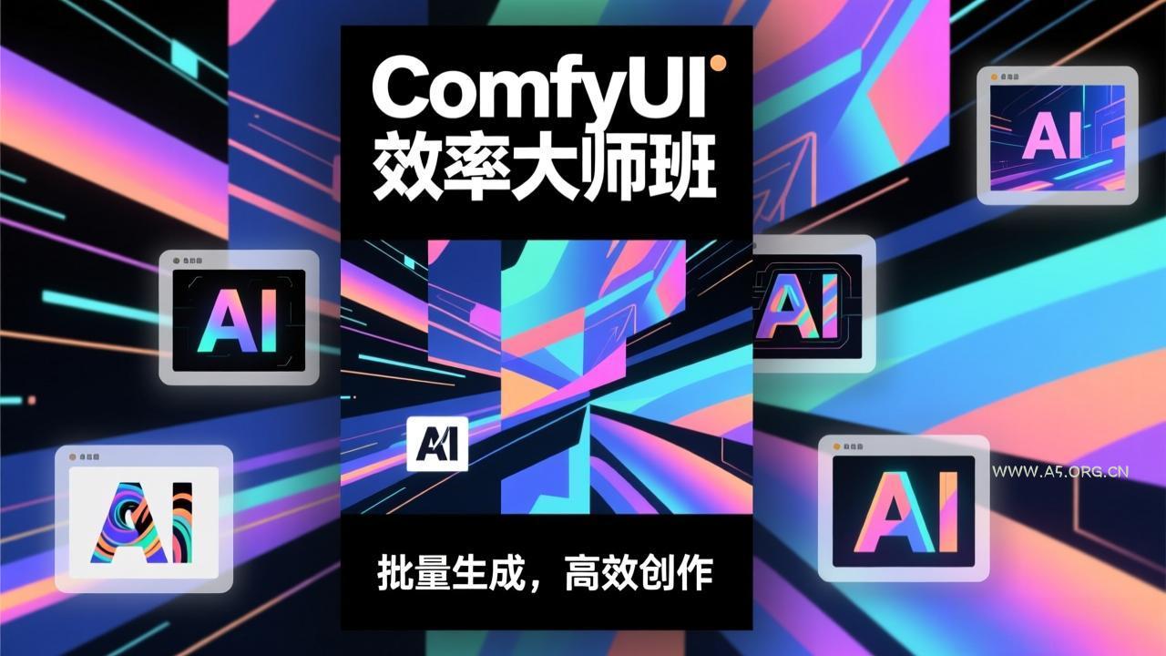 ComfyUI效率大师班：工作流搭建，批量生成，将个人AI出图效率提升5-10倍，月接单收入1-3万-小红泡