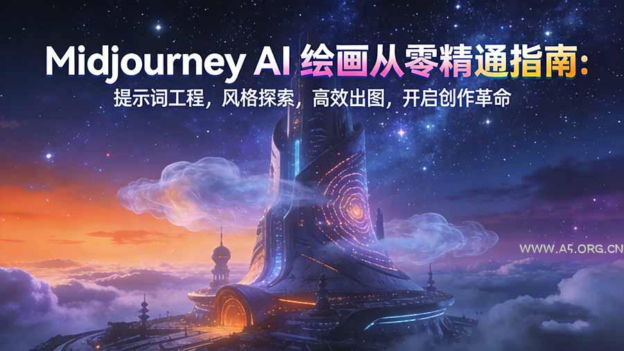 Midjourney AI绘画从零精通指南:提示词工程,风格探索,高效出图,开启创作革命-小红泡