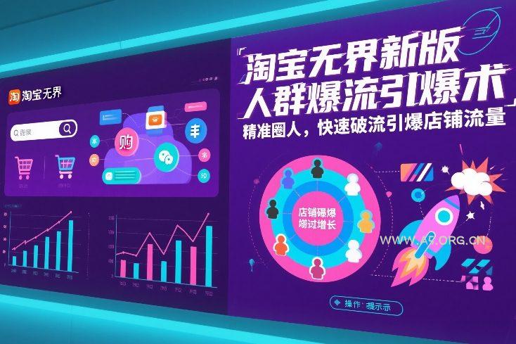 淘宝无界新版人群爆流引爆术，精准圈人，快速破流引爆店铺流量-小红泡