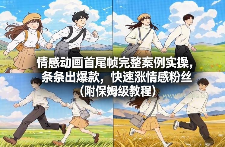 情感动画首尾帧完整案例实操，条条出爆款，快速涨情感粉丝(附保姆级教程)-小红泡