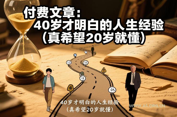 付费文章：40岁才明白的人生经验(真希望20岁就懂)-小红泡