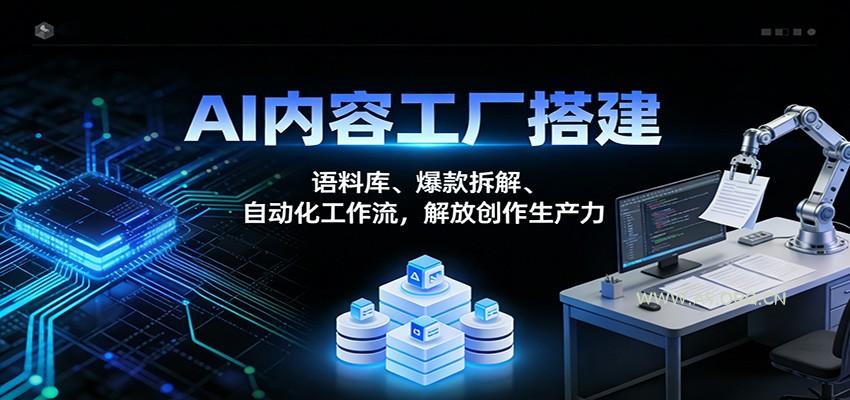 AI内容工厂搭建:语料库、爆款拆解、自动化工作流,解放创作生产力-小红泡