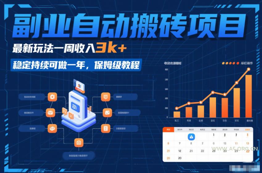 副业自动搬砖项目，最新玩法一周收入3k+，稳定持续可做一年，保姆级教程【揭秘】-小红泡