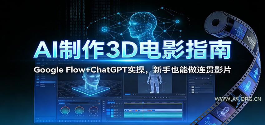 AI制作3D电影指南：Google Flow+ChatGPT实操，新手也能做连贯影片-小红泡