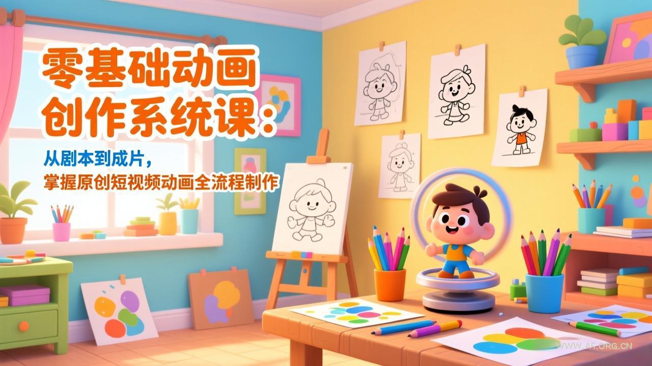 零基础动画创作系统课:从剧本到成片,掌握原创短视频动画全流程制作-小红泡