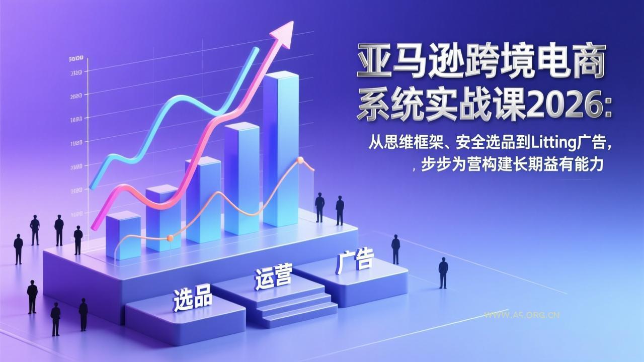 亚马逊跨境电商系统实战课2026:从思维框架、安全选品到Listing广告,步步为营构建长期盈利能力-小红泡