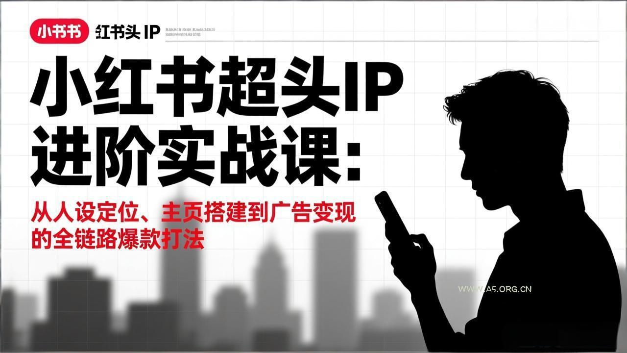 小红书超头IP进阶实战课:从人设定位、主页搭建到广告变现的全链路爆款打法-小红泡