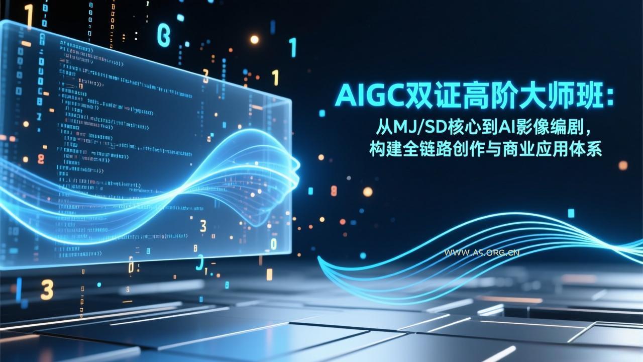 AIGC双证高阶大师班：从MJ/SD核心到AI影像编剧，构建全链路创作与商业应用体系-小红泡