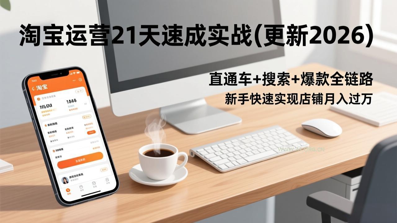 淘宝运营21天速成实战(更新2026-小红泡