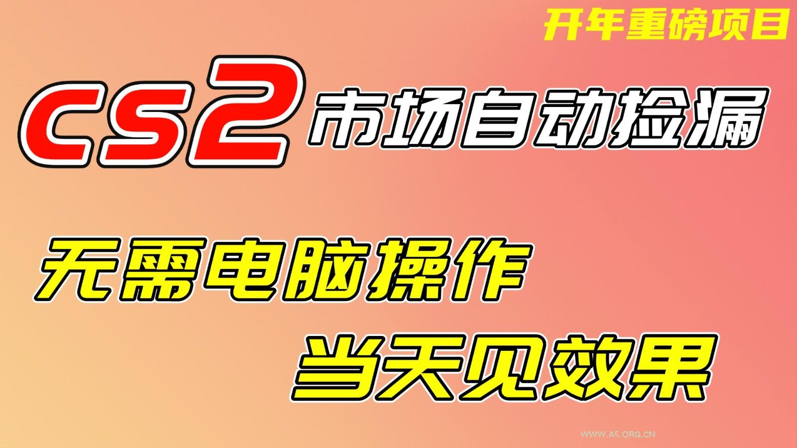 CS2市场挂机项，无需电脑操作，无需进入游戏，当天见效果，支持任何形式验证-小红泡