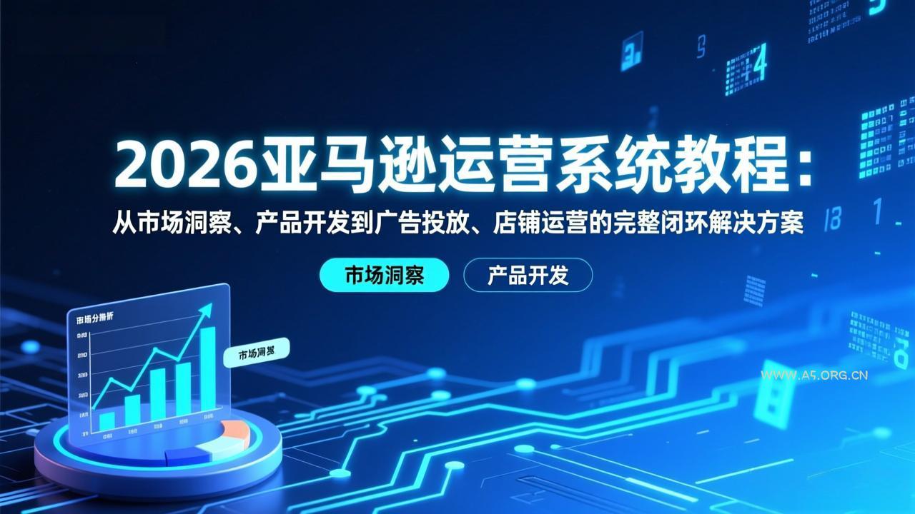 2026亚马逊运营系统教程:从市场洞察、产品开发到广告投放、店铺运营的完整闭环解决方案-小红泡