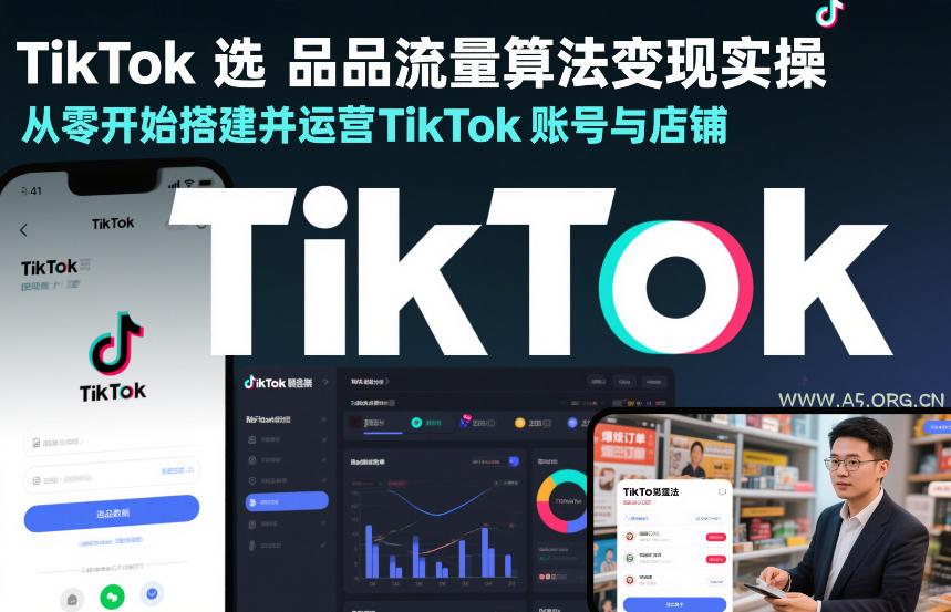 TikTok选品流量算法变现实操,从零开始搭建并运营TikTok账号与店铺-小红泡