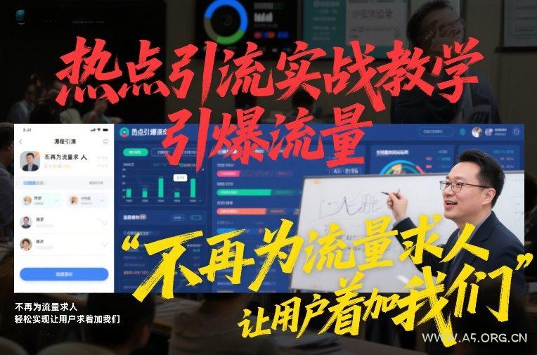 热点引流实战教学,引爆流量,不再为流量求人,轻松实现让用户求着加我们-小红泡