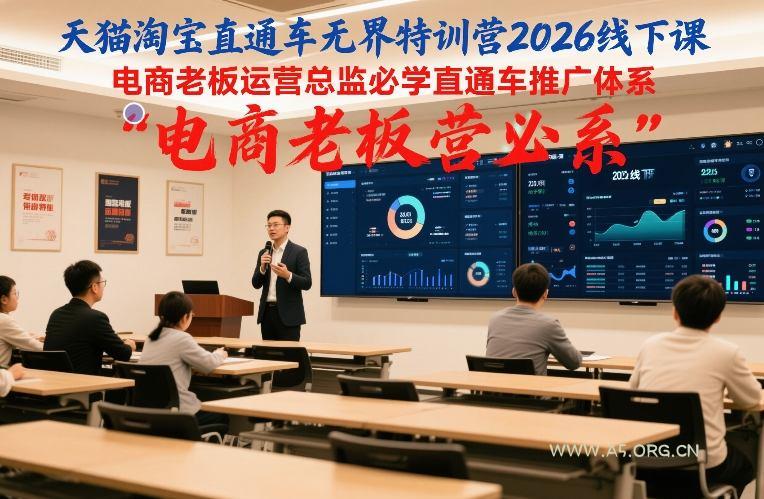天猫淘宝直通车无界特训营2026线下课，电商老板运营总监必学直通车推广体系-小红泡