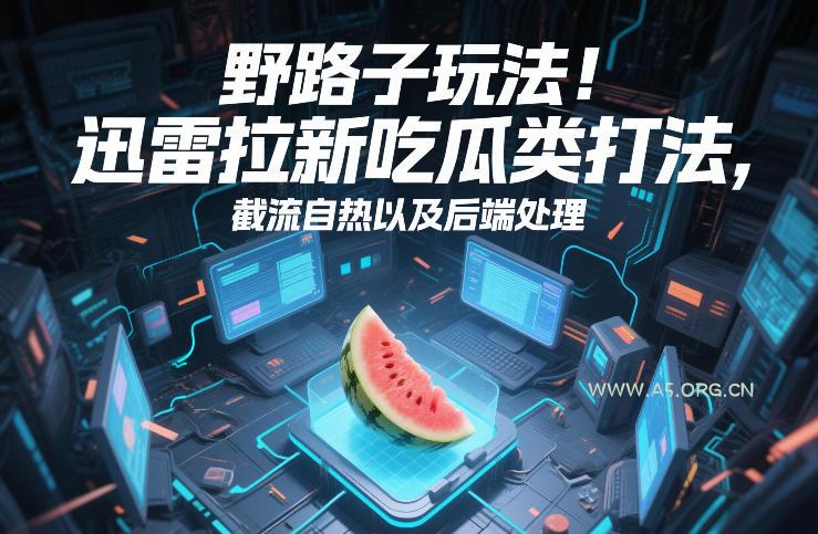 野路子玩法!迅雷拉新吃瓜类打法,截流自热以及后端处理-小红泡