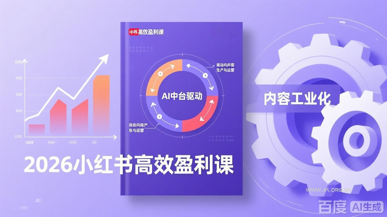 2026小红书高效盈利课,流量双引擎+内容工业化+AI中台驱动,构建可复制的千万级营收模型-小红泡