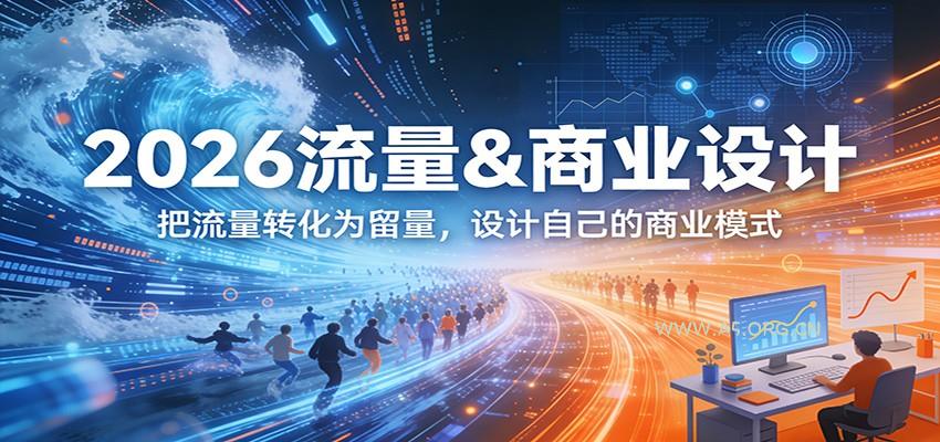 2026流量&商业设计，把流量转化为留量，设计自己的商业模式-小红泡