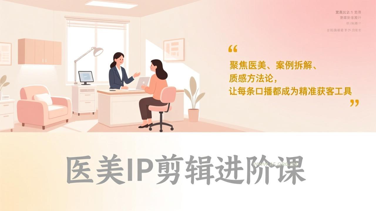 医美IP剪辑进阶课,聚焦医美、案例拆解、质感方法论,让每条口播都成为精准获客工具-小红泡