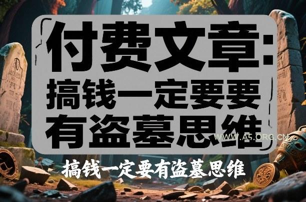 付费文章:搞钱一定要有盗墓思维-小红泡