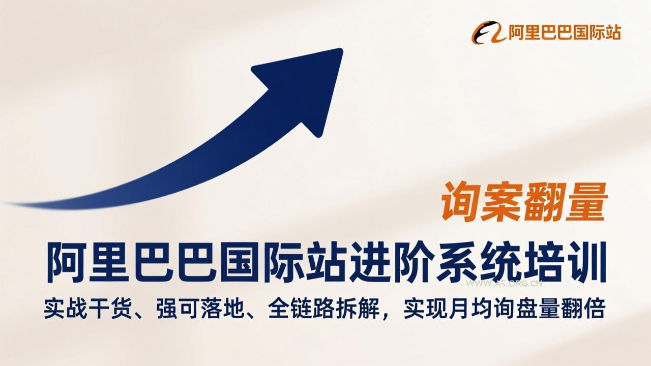 阿里巴巴国际站进阶系统培训，实战干货、强可落地、全链路拆解，实现月均询盘量翻倍-小红泡