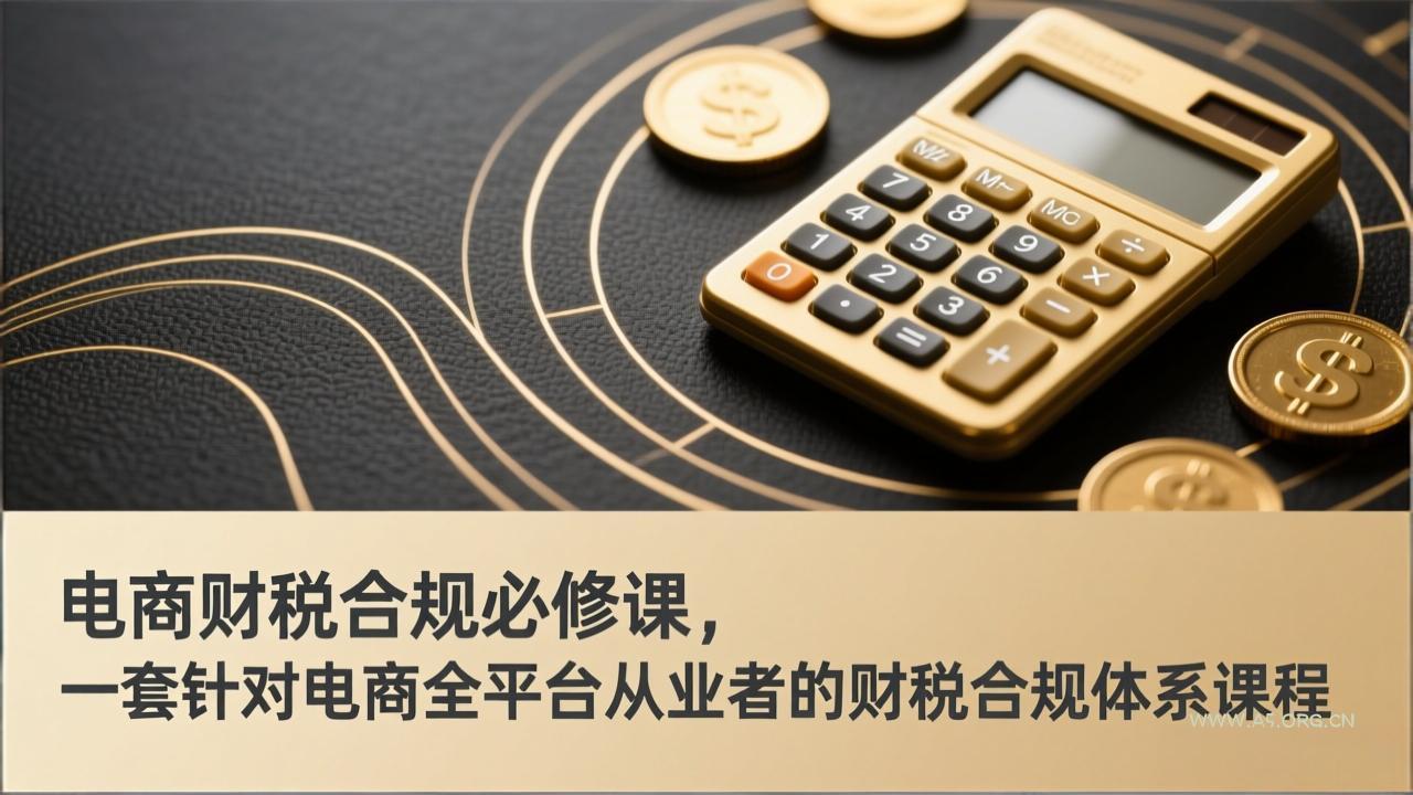 电商财税合规必修课，是一套针对电商全平台从业者的财税合规体系课程-小红泡