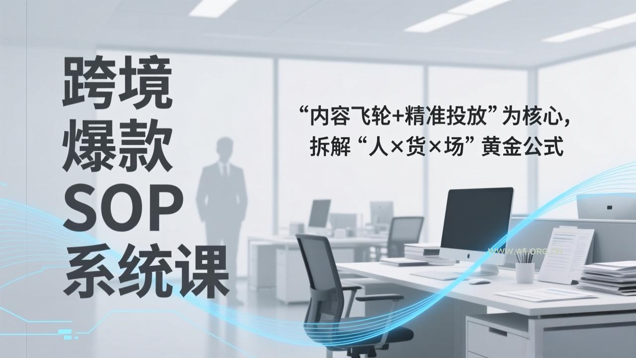 跨境爆款SOP系统课，“内容飞轮+精准投放”为核心，拆解“人×货×场”黄金公式-小红泡