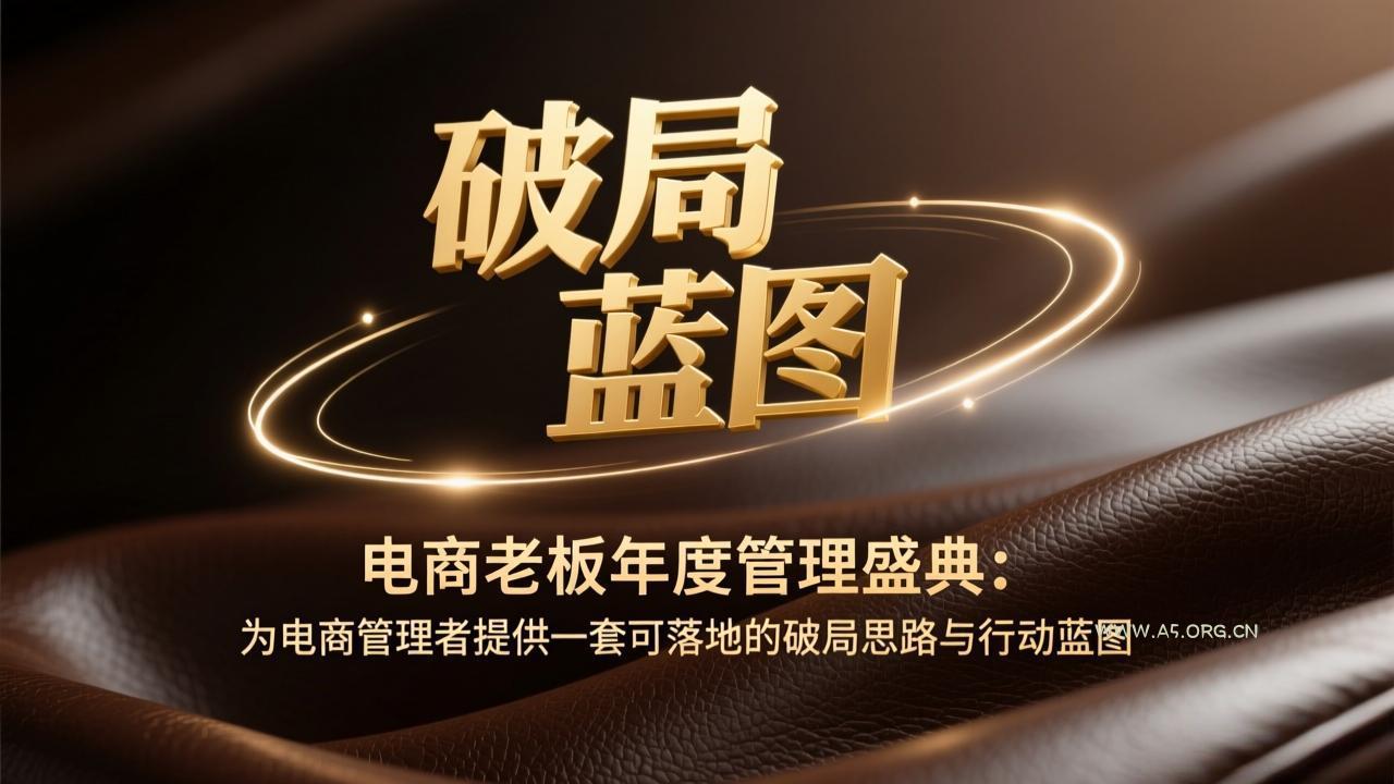 电商老板年度管理盛典:为电商管理者提供一套可落地的破局思路与行动蓝图-小红泡