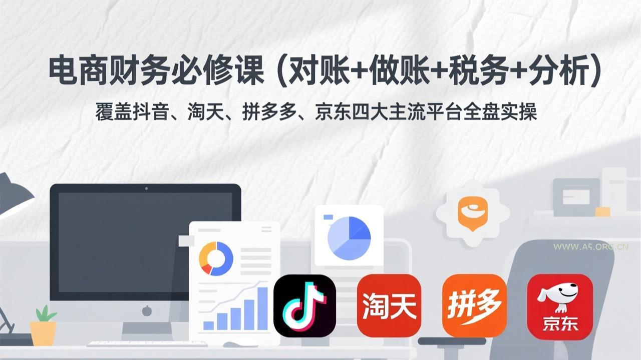 电商财务必修课(对账+做账+税务+分析-小红泡
