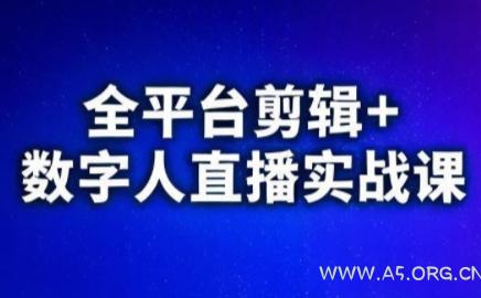 视频号、快手、抖音全平台剪辑+数字人直播实战课(更新2026)​-小红泡