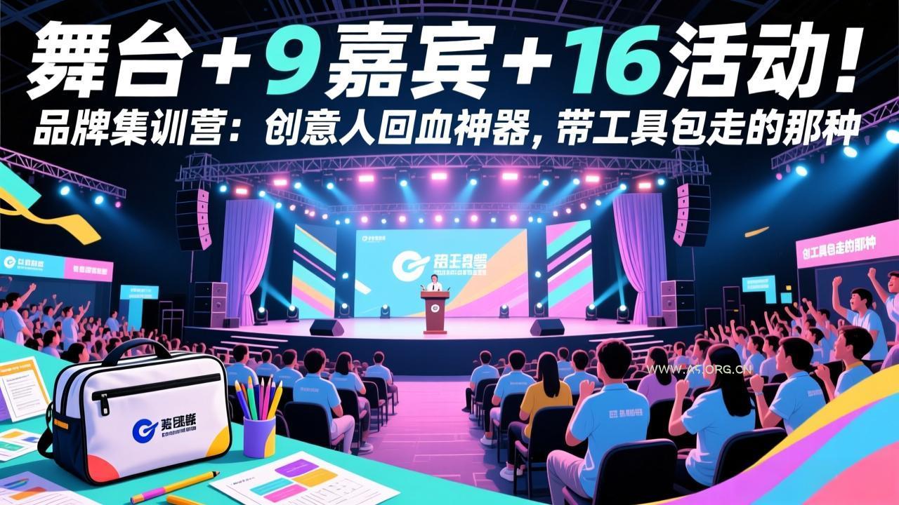 舞台 + 9 嘉宾 + 16 活动！品牌集训营：创意人回血神器，带工具包走的那种-小红泡