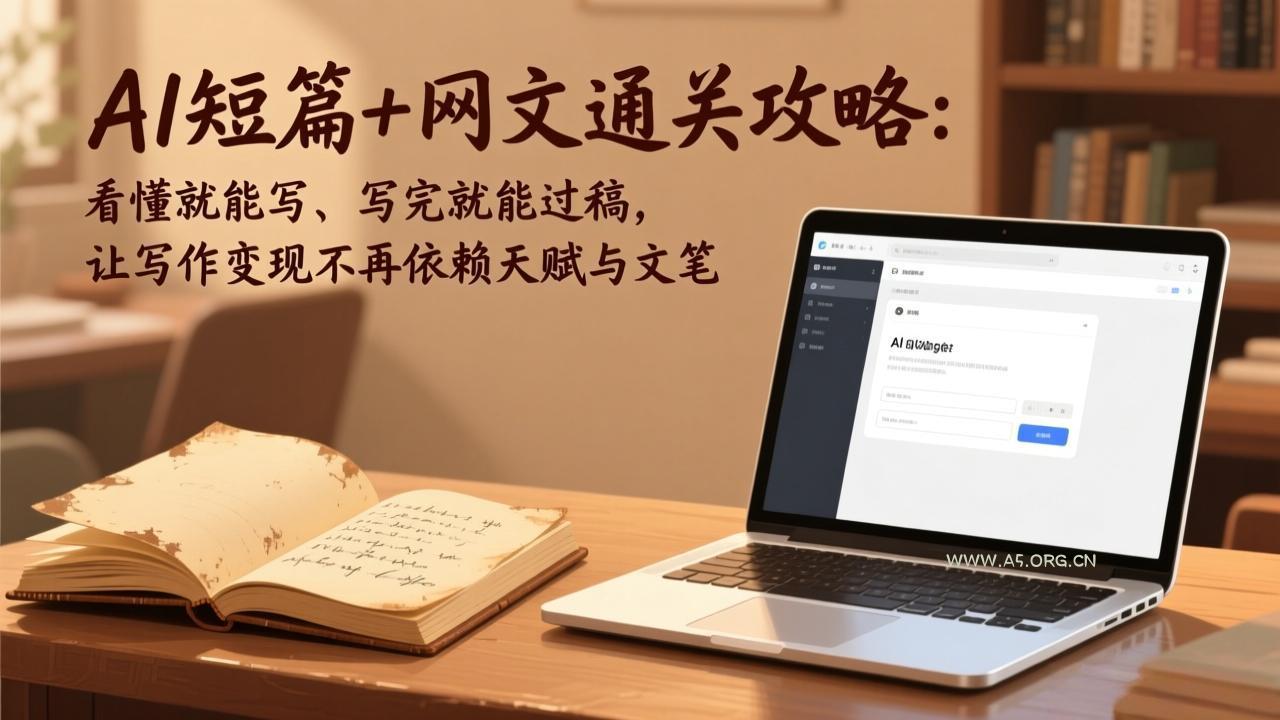 AI短篇+网文通关攻略:看懂就能写、写完就能过稿,让写作变现不再依赖天赋与文笔-小红泡