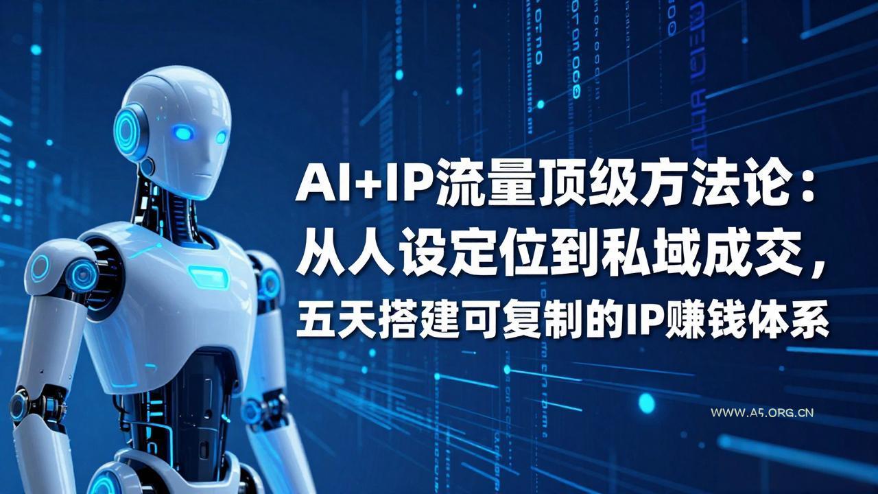 AI+IP顶级方法论：从人设定位到私域成交，五天搭建可复制的IP赚钱体系-小红泡