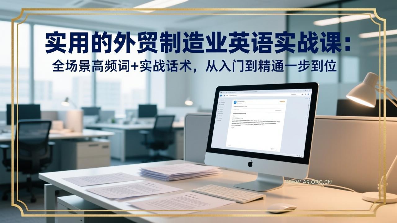 实用的外贸制造业英语实战课:全场景高频词+实战话术,从入门到精通一步到位-小红泡