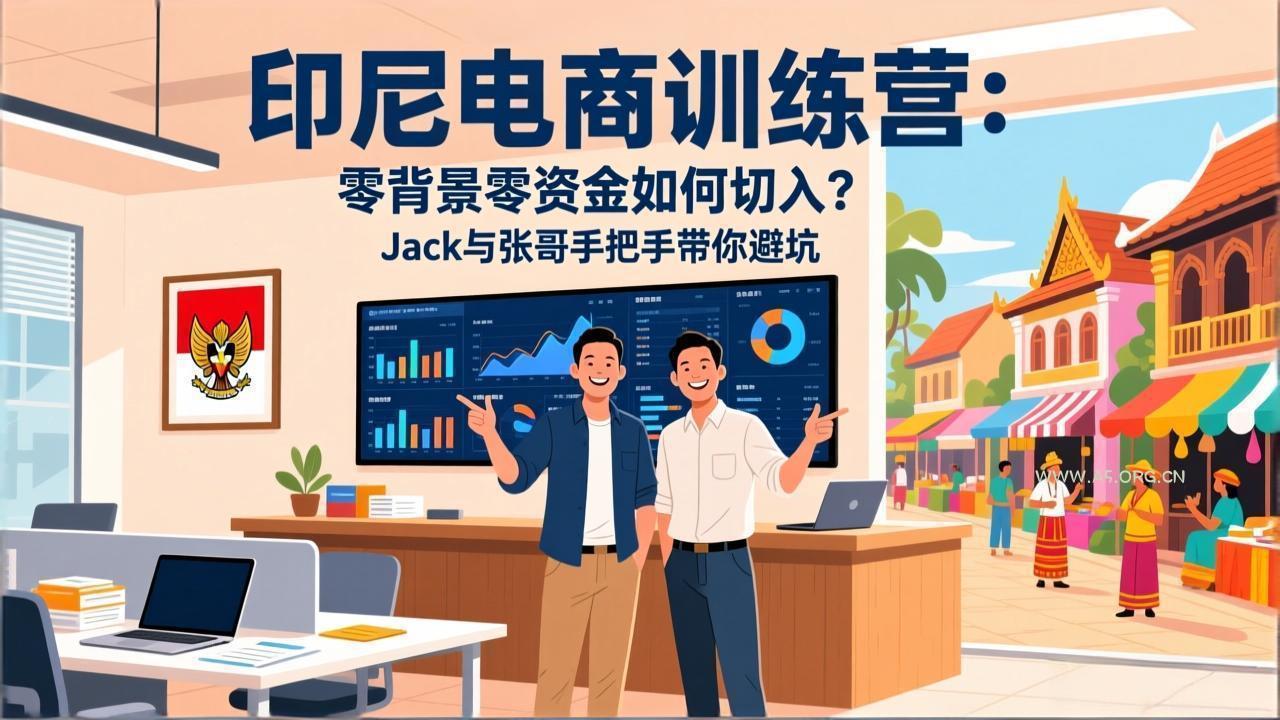 印尼电商训练营:零背景零资金如何切入?Jack与张哥手把手带你避坑-小红泡