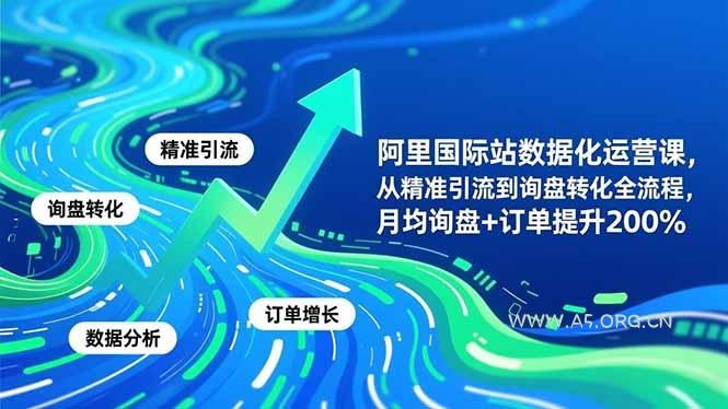 阿里国际站数据化运营课-3月，从精准引流到询盘转化全流程，月均询盘+订单提升200%-小红泡