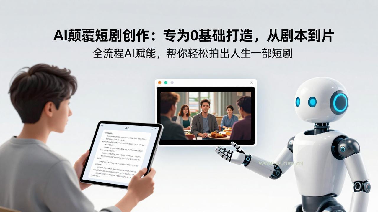 AI颠覆短剧创作:专为0基础打造,从剧本到成片全流程AI赋能,帮你轻松拍出人生第一部短剧-小红泡
