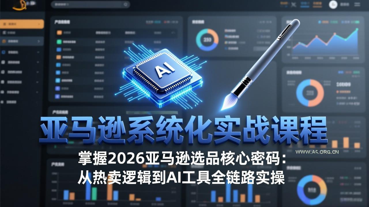 亚马逊系统化实战课-更新3月:2026最新选品方法论,从热卖原因分析到AI作图,提升选品成功率-小红泡