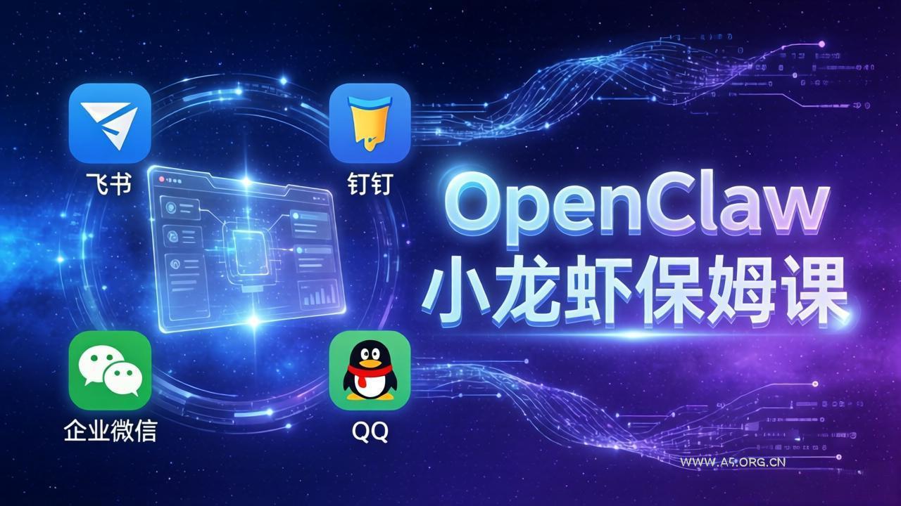 OpenClaw小龙虾保姆课: Windows/macOS/Linux/Docker全系统安装,飞书+钉钉+企业微信+QQ 全接入-小红泡