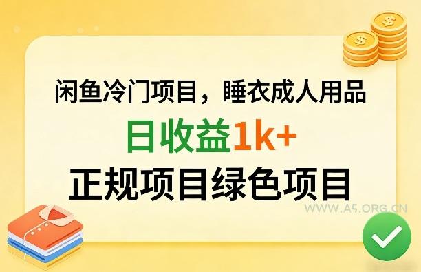 闲鱼冷门项目,情趣内衣成人用品,日收益1k+,正规项目绿色项目-小红泡