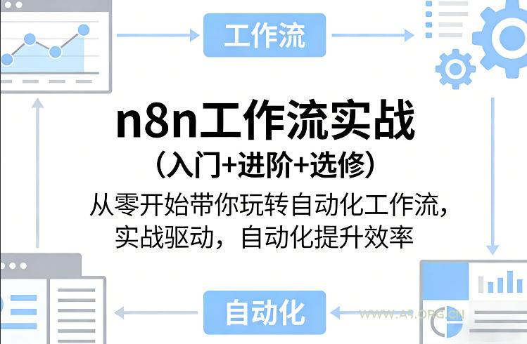 n8n工作流实战(入门+进阶+选修)从零开始带你玩转自动化工作流，实战驱动，自动化提升效率-小红泡