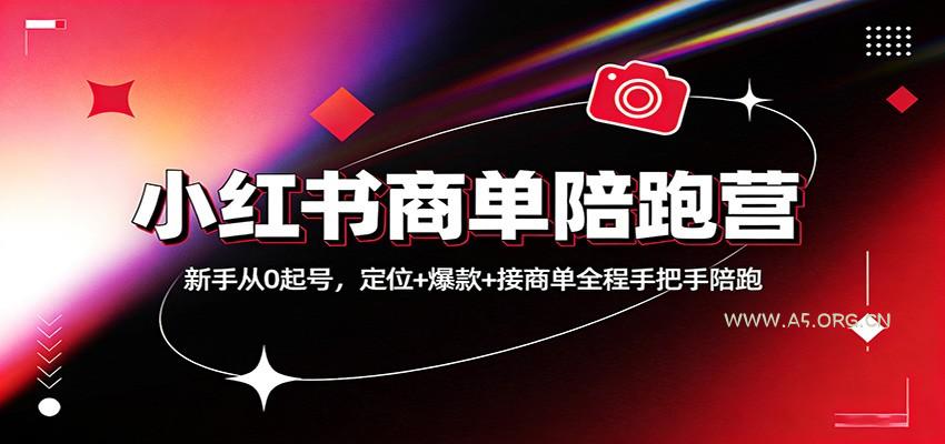 小红书商单陪跑营:新手从0起号,定位+爆款+接商单全程手把手陪跑-小红泡
