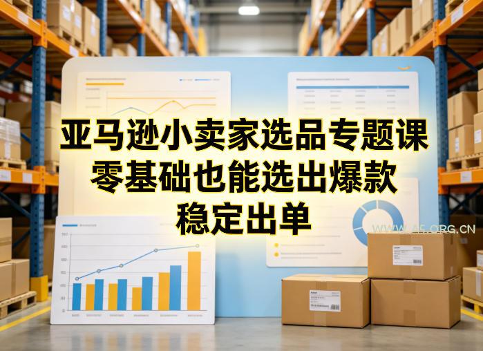 亚马逊小卖家选品专题课,零基础也能选出爆款,稳定出单-小红泡